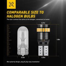 Load image into Gallery viewer, 2Pcs T10 194 168 W5W 24 SILICA SMD LED Bulb Bright 6000K Super Amber Interior AU