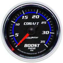 Load image into Gallery viewer, Autometer Cobalt 2-1/16in Boost Gauge 0-35 PSI Mechanical AU6104