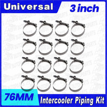 Load image into Gallery viewer, 3" Inch 76mm Aluminum Universal Intercooler Turbo Piping Pipe &amp; Blue Hose Kit AU