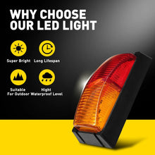 Load image into Gallery viewer, 4-40X Red Amber 8 LED Clearance Lights Side Marker Lamp Trailer Truck Caravan A