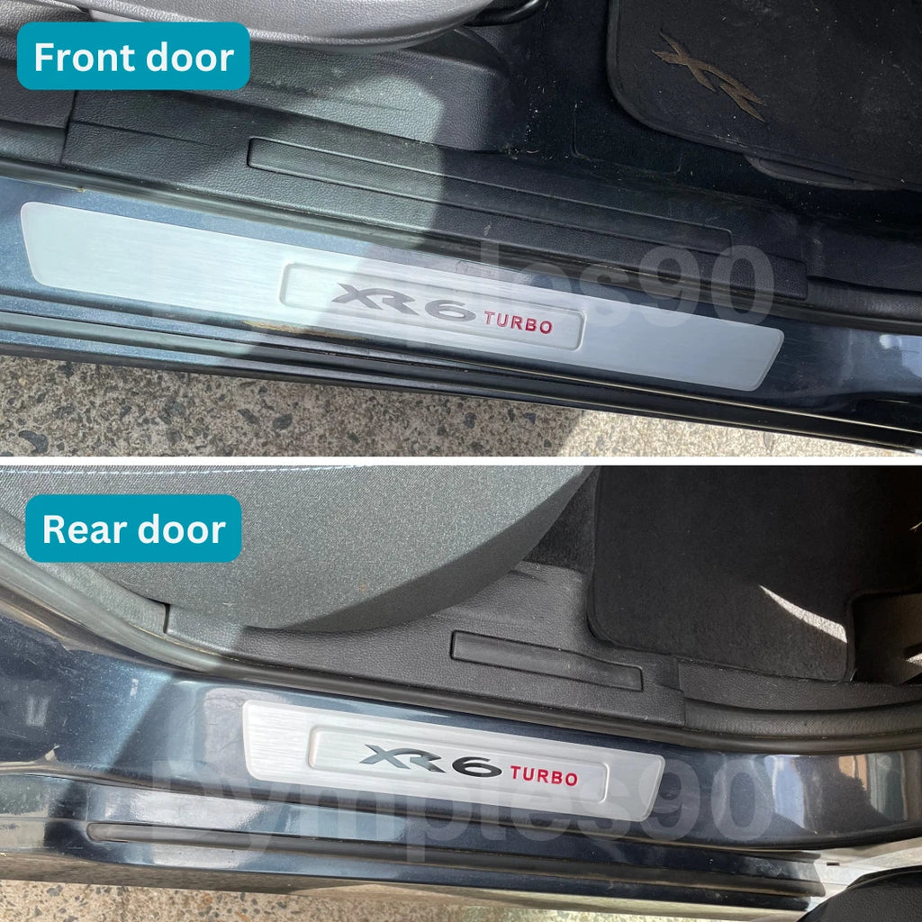 XR6 TURBO DOOR SEAL SCUFF PLATE SET SUITS FORD FG SERIES, FRONT AND REAR SET