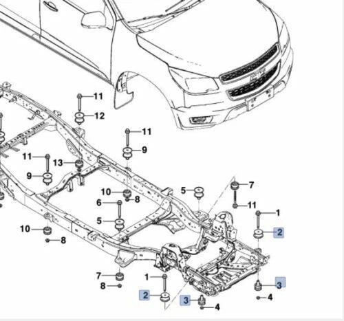 4PCS for ISUZU Dmax 2008 - 2020 Replacement Body Mount Bushings (Front Pair)