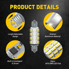 Load image into Gallery viewer, 2pcs AUXITO Festoon 42MM 39MM 4014 LED White Interior Dome Reading Light Bulb