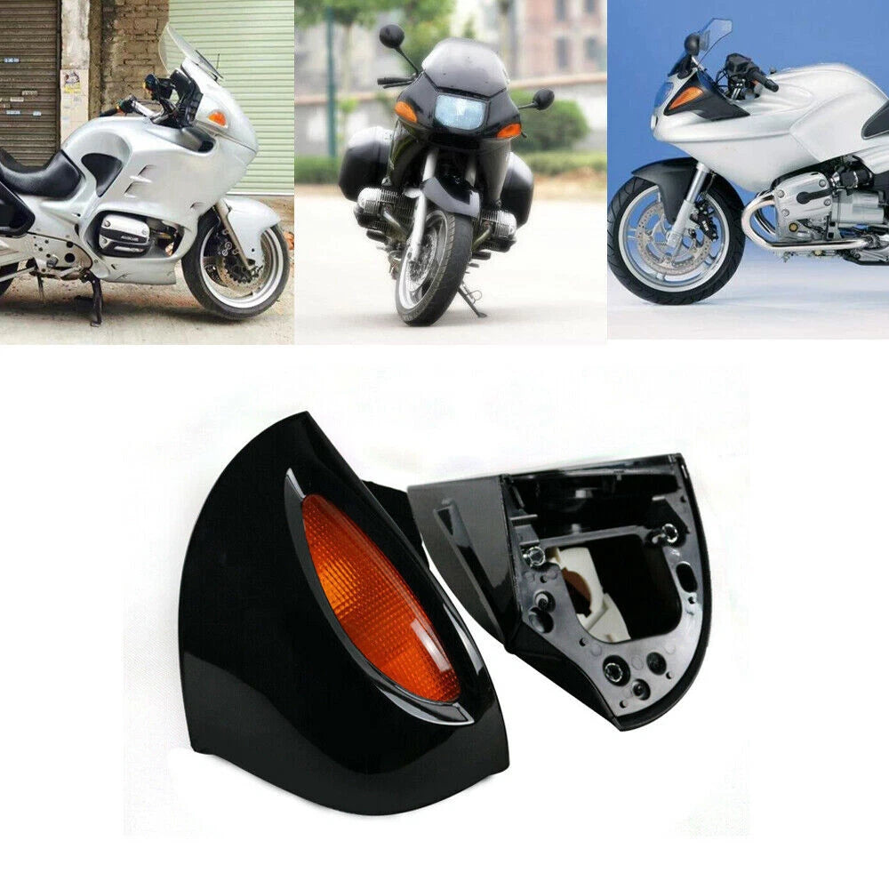 L&R Rear View Mirrors Turn Singal Light Amber for BMW R1100 R1150 RT R1100RTP ST