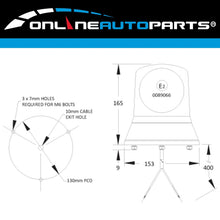 Load image into Gallery viewer, Britax 320-00 Beacon 12/24V 3 Bolt Fix Amber Polycarbonate Lense Rotating