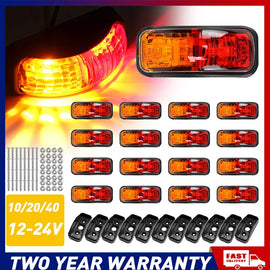 4/10/20x CLEARANCE LIGHT LED SIDE MARKER AMBER RED TRUCK CARAVAN 12-24V A