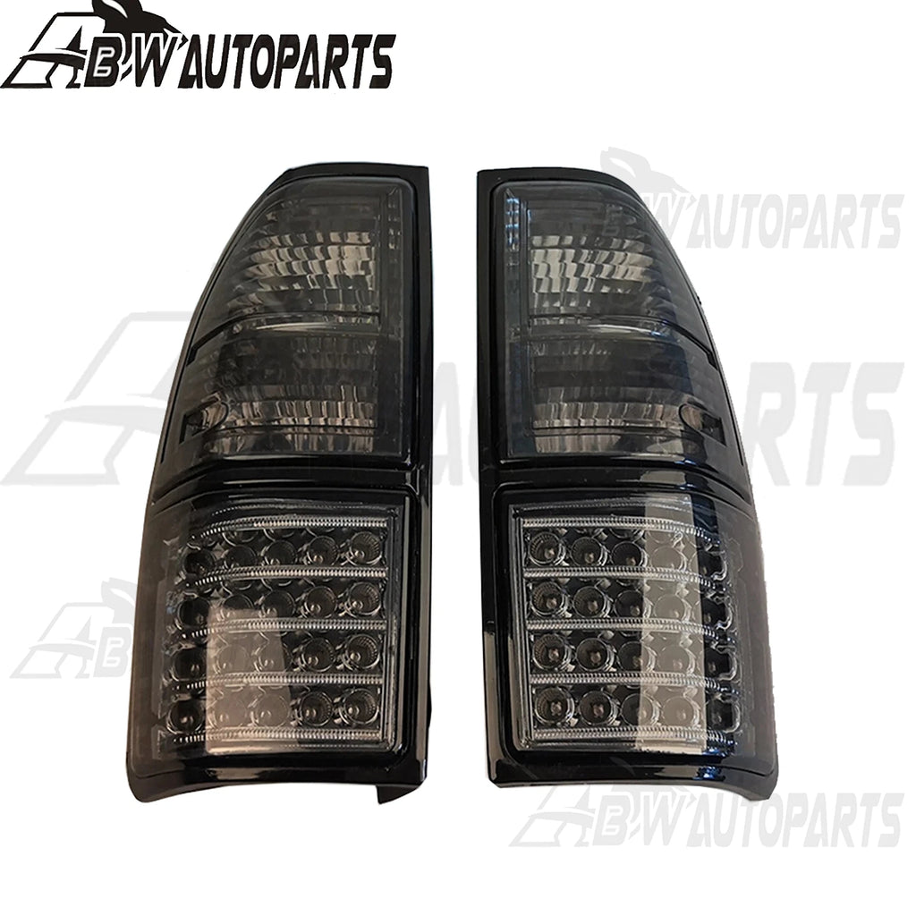 Black Smoked Pair LED Tail lights Fits Toyota Prado 90 Series 1999-2002 LH&RH