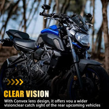 Load image into Gallery viewer, For MT07 Motorcycle 7/8" Handle Bar End Rearview Side Mirrors Black Universal A