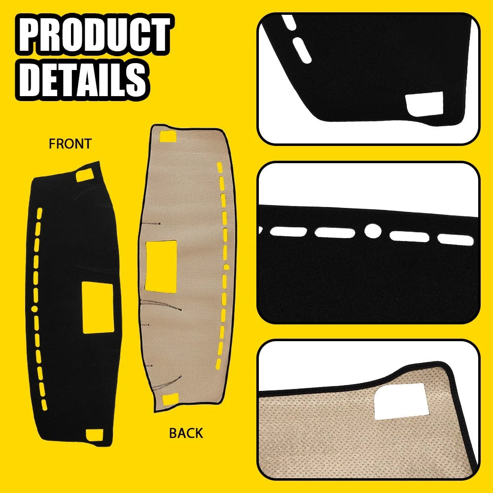 Non Slip Dash Mat For Ford Ranger PX2 PX3 MK3 XLT XL XLS+Coin 15-21 Tray BLACK A