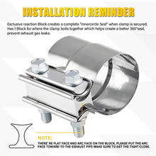 Load image into Gallery viewer, EXHAUST CLAMP STAINLESS BUTT JOINT 2PACK BAND CLAMP EXHAUST SLEEVE 2 INCH 2x AU