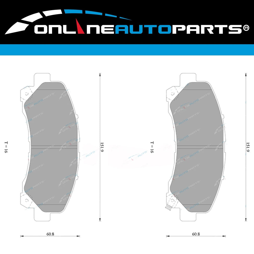 Bosch Front Disc Brake Pad Set for Holden Colorado LS RC RG 2008~2019 RWD 4X4