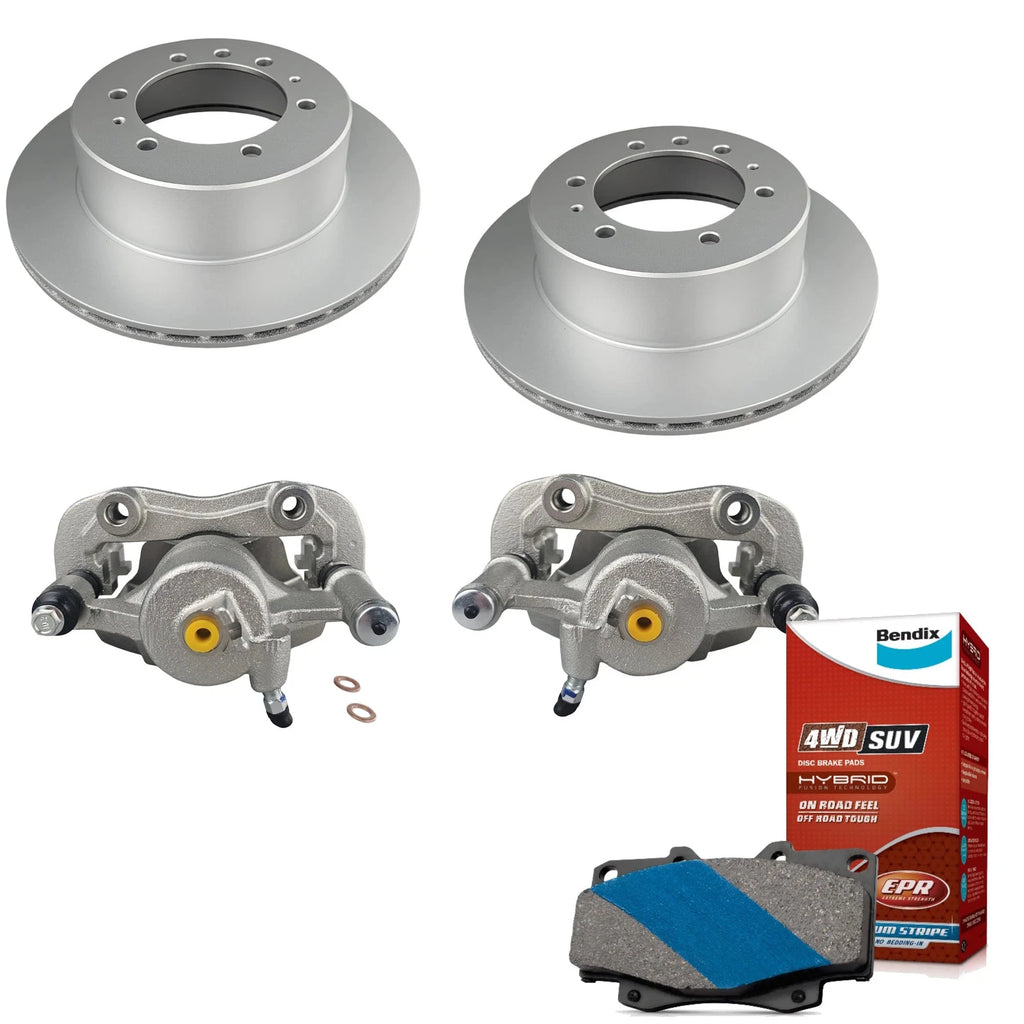 Bendix Rear Brake Pads + Rotors for Nissan Patrol GQ Y60, Ford Maverick DA Y60,