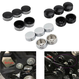 5X Rear Axle Cover Nut Bolt Caps For Harley Sportster XL1200 883 Softail Touring