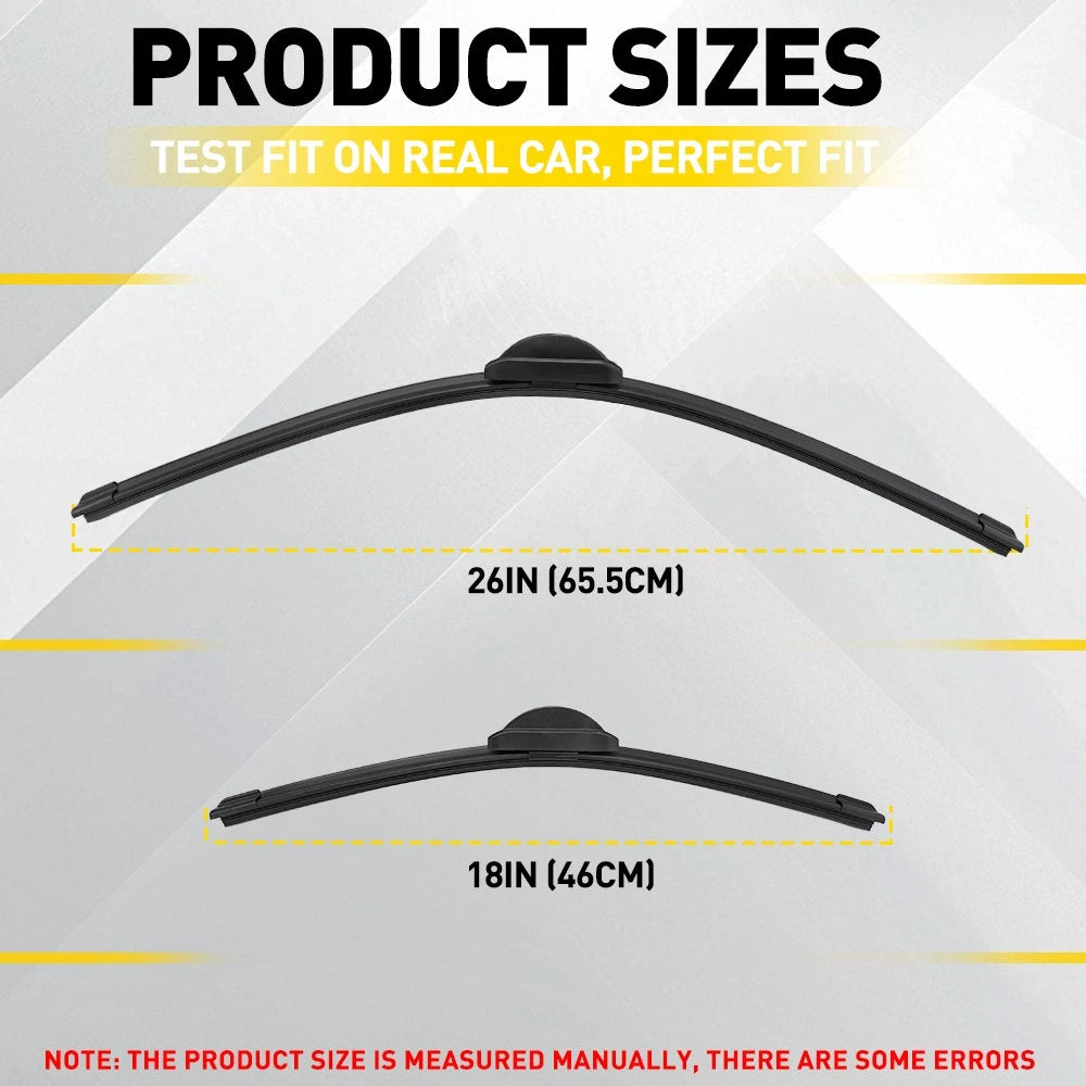 Wiper Blades for Mitsubishi Outlander ZJ ZK ZL 2012 - 2021 Front 4x 26" + 18"