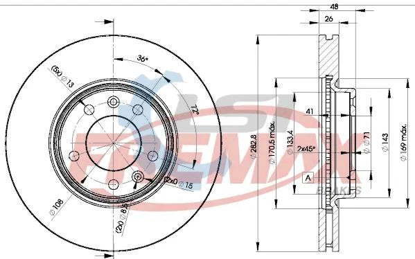Front Disc Rotors and Brake Pads for Peugeot 407 SR HDI ST HDI 2005-2011 283mm