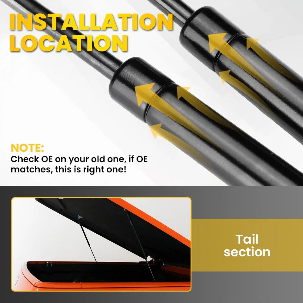 2 x NEW GAS STRUTS suit Ford Falcon UTE Hard Cover Flat Lid BF models 525mm