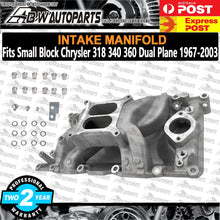 Load image into Gallery viewer, Air Gap Intake Manifold For Small Block Chrysler 318 340 360 Dual Plane Design