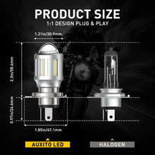 Load image into Gallery viewer, AUXITO 1X H4 9003 LED Headlight Globes Kit 22000LM H/Low Bright Beam Motorcycle