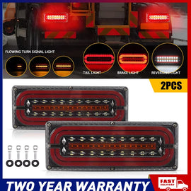 2X LED Tail Lights Sequential Indicator Trailer Ute Caravan Truck Stop 10-30V AU