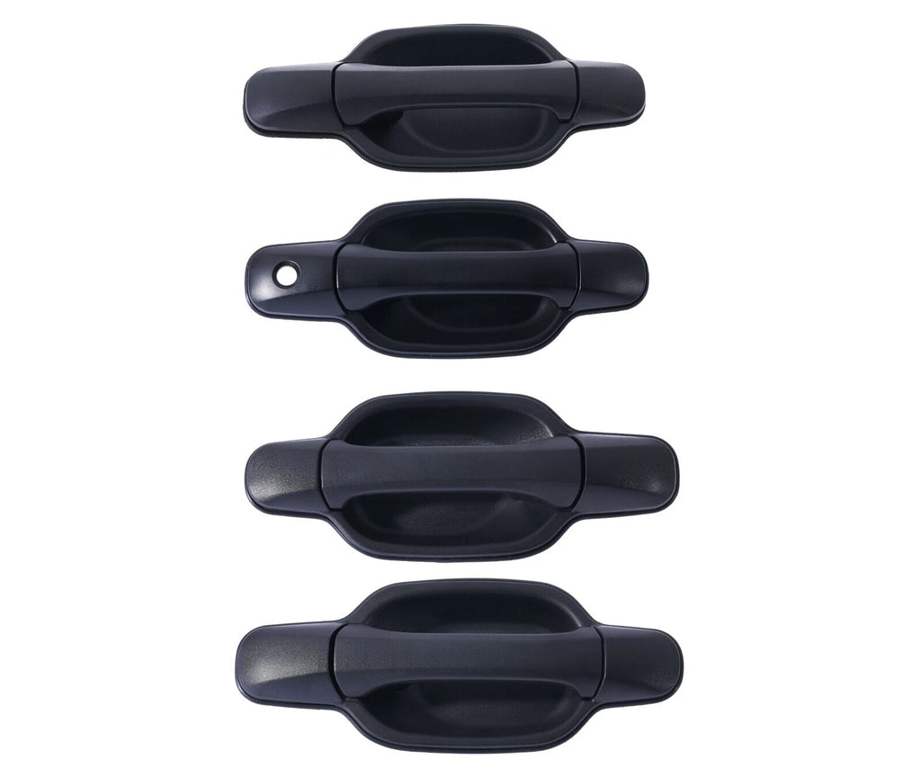 4pc FRONT REAR LEFT & RIGHT Outer Door Handle Black For RA Colorado 08-12 D-Max