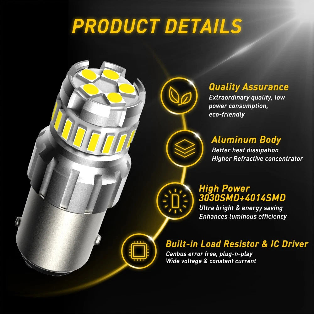 2X White 1016 P21/5W 23SMD LED 1157 Car Tail Brake Tail Stop Light Bulb Globe AU
