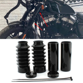 Black Front Full Fork Cover Set For Harley for Sportster X48 XL1200X 2016-2022 S