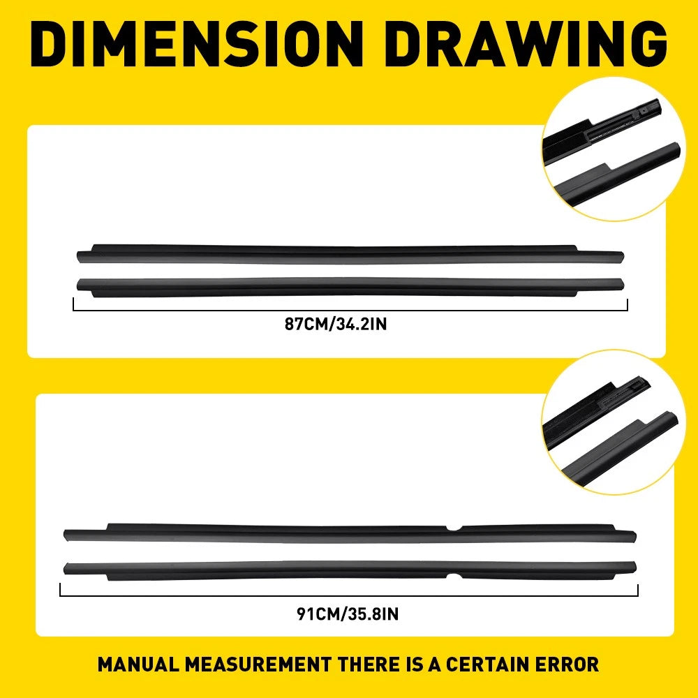 Window Seals Weather Strip for 4 Door Toyota LandCruiser 100 105 Series SUV