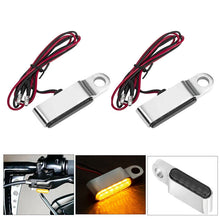 Load image into Gallery viewer, 2x 6 LED Motorcycle Dirt Bike Mini Turn Signal Indicators Light Universal Chrome