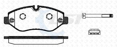 Front Disc Rotor + Heavy Duty Brake Pad sensor for MB VITO all model W639 07-16