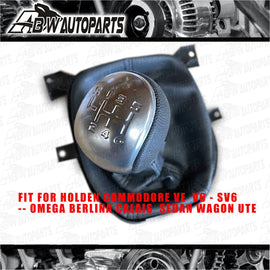 Manual Gear Knob AND Boot Cover For Holden Commodore VE V6 Satin Chrome 6 Speed