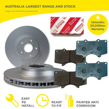 Load image into Gallery viewer, Front Genuine Toyota Brake Pads + HP Disc Rotors for HILUX 4WD KUN26 GGN25 w VSC