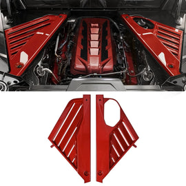 Red ABS Engine Bay Panel Cover for Chevrolet Corvette C8 Stingray 2020-2024 ST