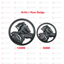 Load image into Gallery viewer, Carbon Fibre Front &amp; Back Rear Badge Set Pair Holden Commodore VE VF SV6 SS SSV