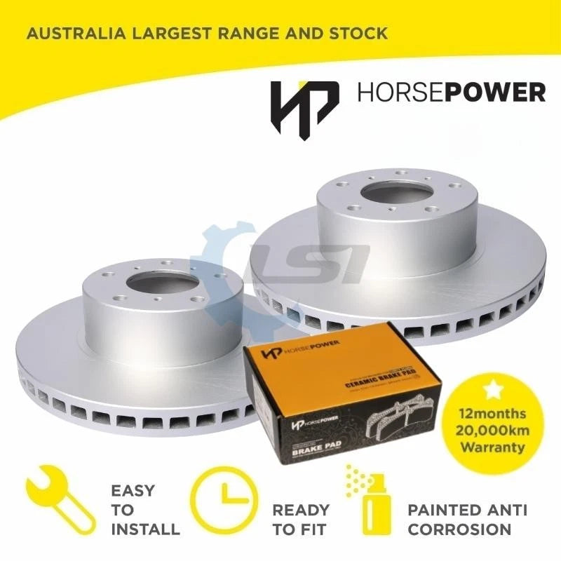 Front Brake Pads and Disc Rotors for Holden COMMODORE VX VY VZ VT SV6 SV8 SS