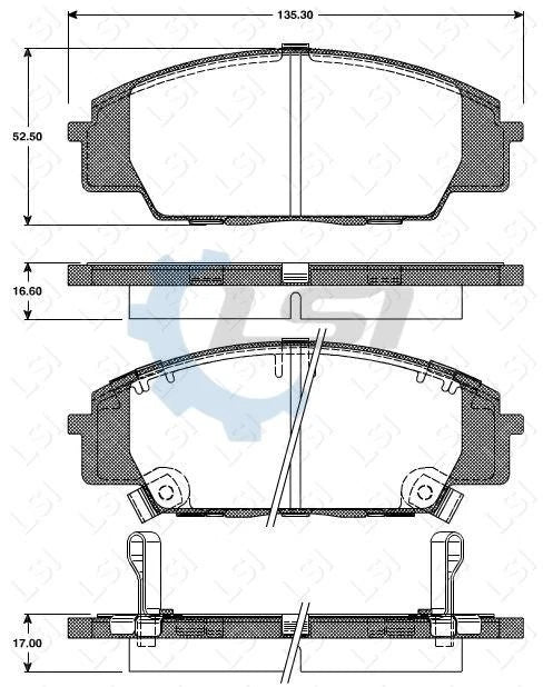 Front Brake Pads and Disc Rotors set for Honda Integra Type S 2004-2007