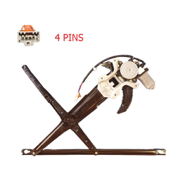 Front Right Window Regulator W/Motor 4 Pins for Honda Civic EG EH 2 Door 91-1995