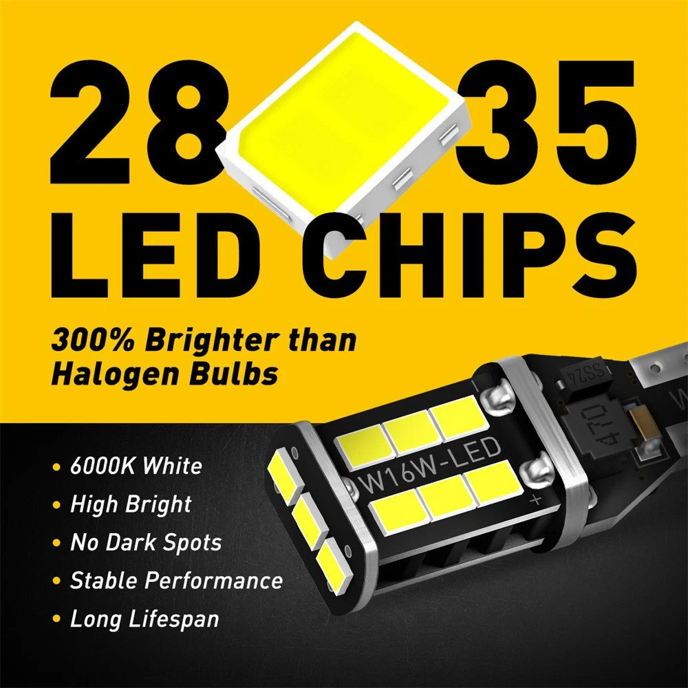 Pair T15 Canbus LED Free Light Backup Turn Tail Reverse Globes Projector Lens AU