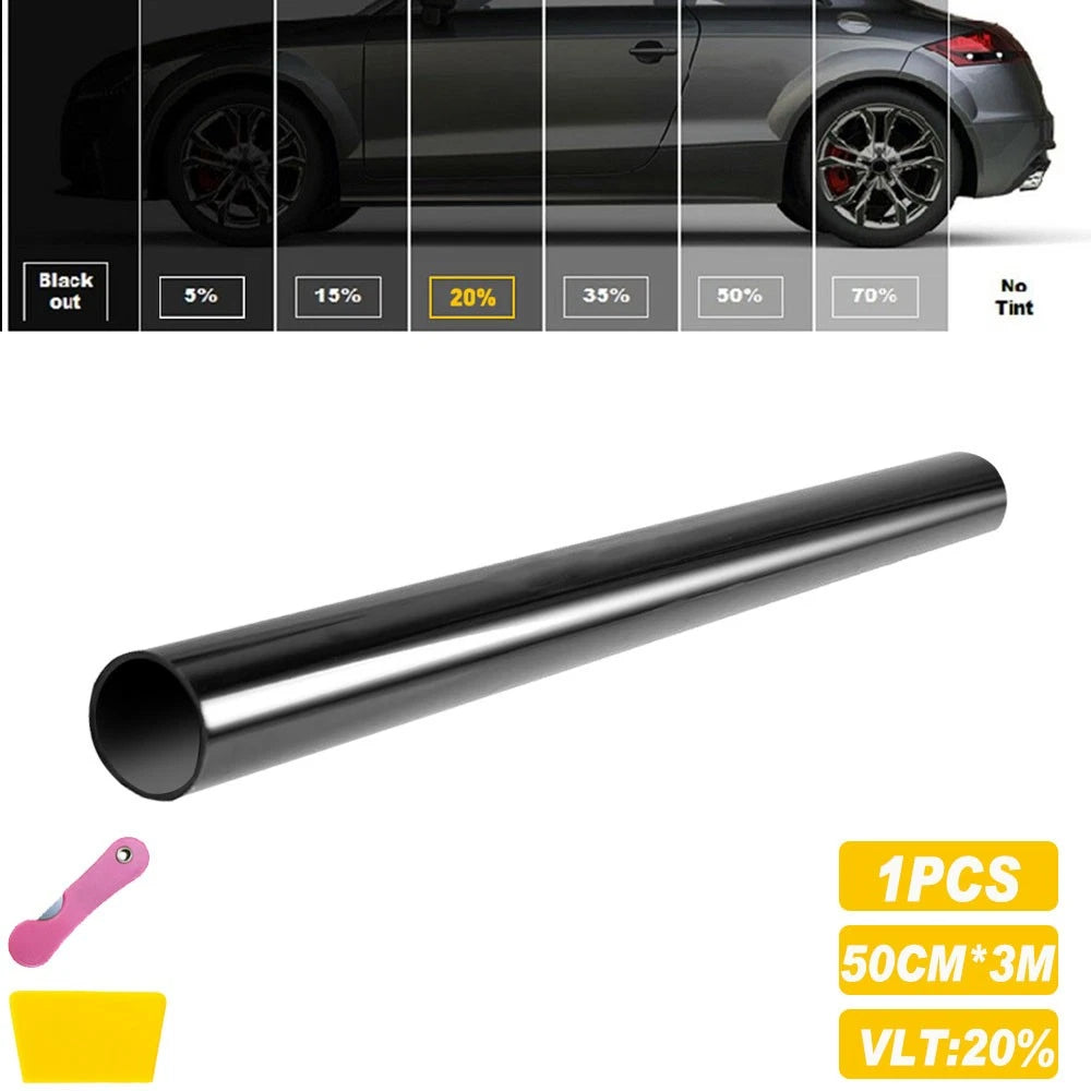 3M Window Roll Uncut Tint Film VLT Car 20% Home Office Bedroom 50cm With Tool