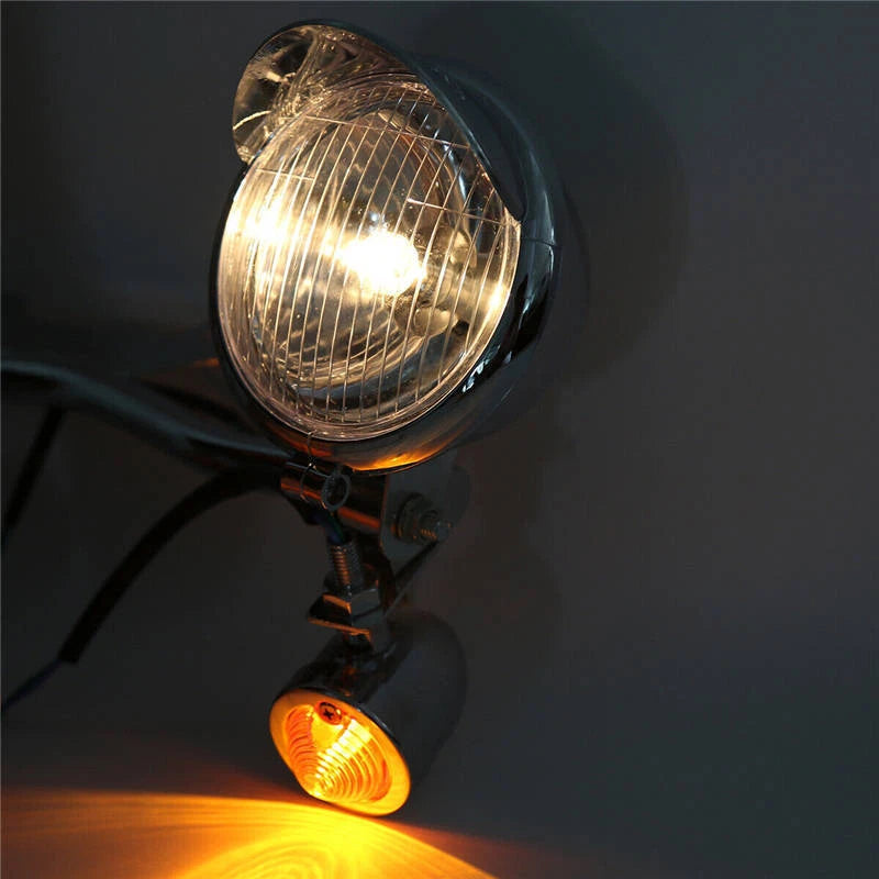 Driving Passing Turn Signal Spot Fog light Bar for Harley Chopper Bobber Chrome