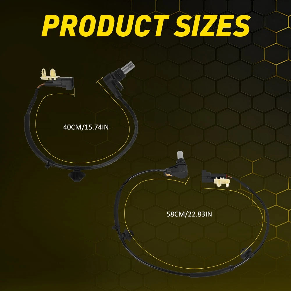 2x Rear ABS Wheel Speed Sensors W/ 2 Pins for Ford Ranger PX 2011-2022 3.2L Ute