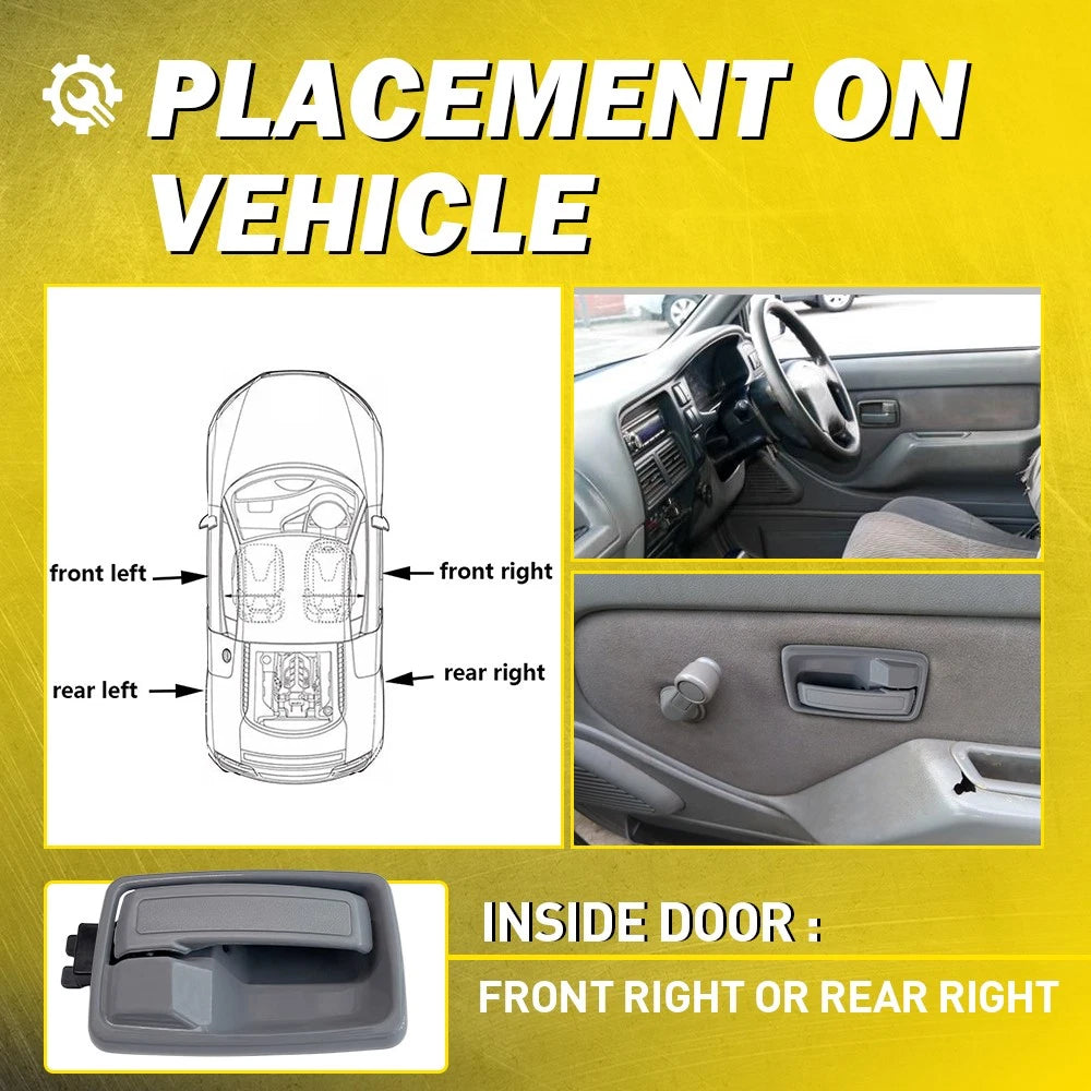 for Holden Rodeo TF 1988-03 Right Front/Rear Inner Inside Door handle Grey