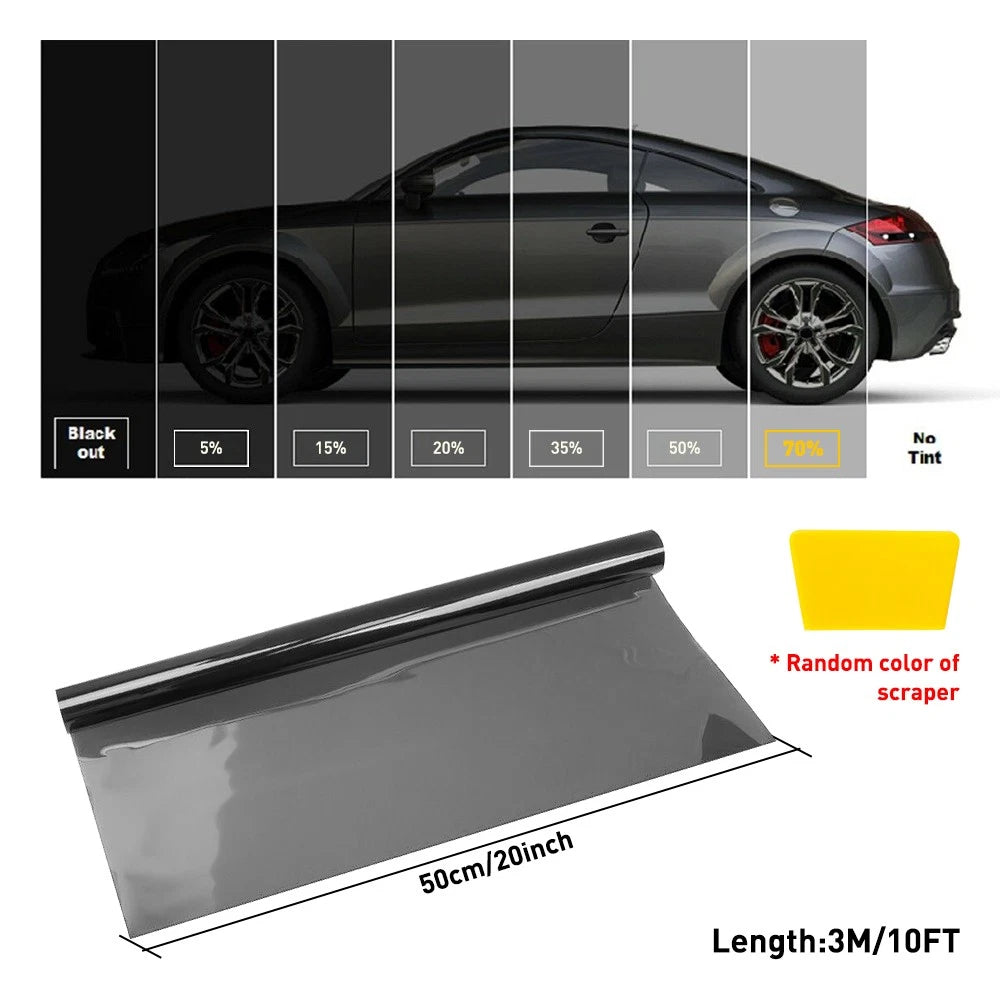 12M Ceramic Window Tint for Cars 70% Black Car House Home Office Protector DIY