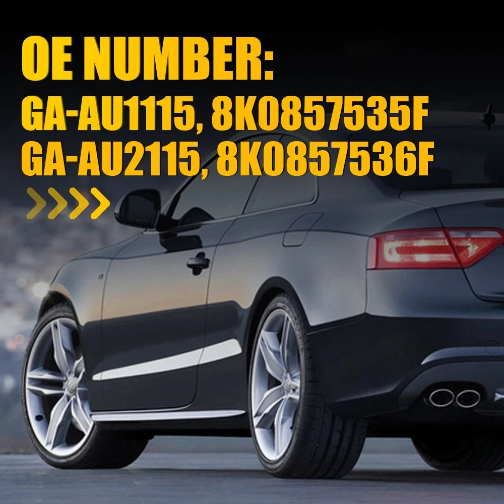 2Pc RH LH Side Mirror Glass Heated w/ Plate Fits Audi A5 S5 A4 S4 A3 2010-2017