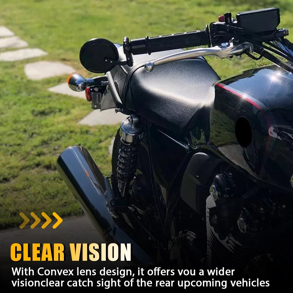 2X 7/8" Folding Bar End Motorcycle Side Mirrors For Street bikes Sports bikes