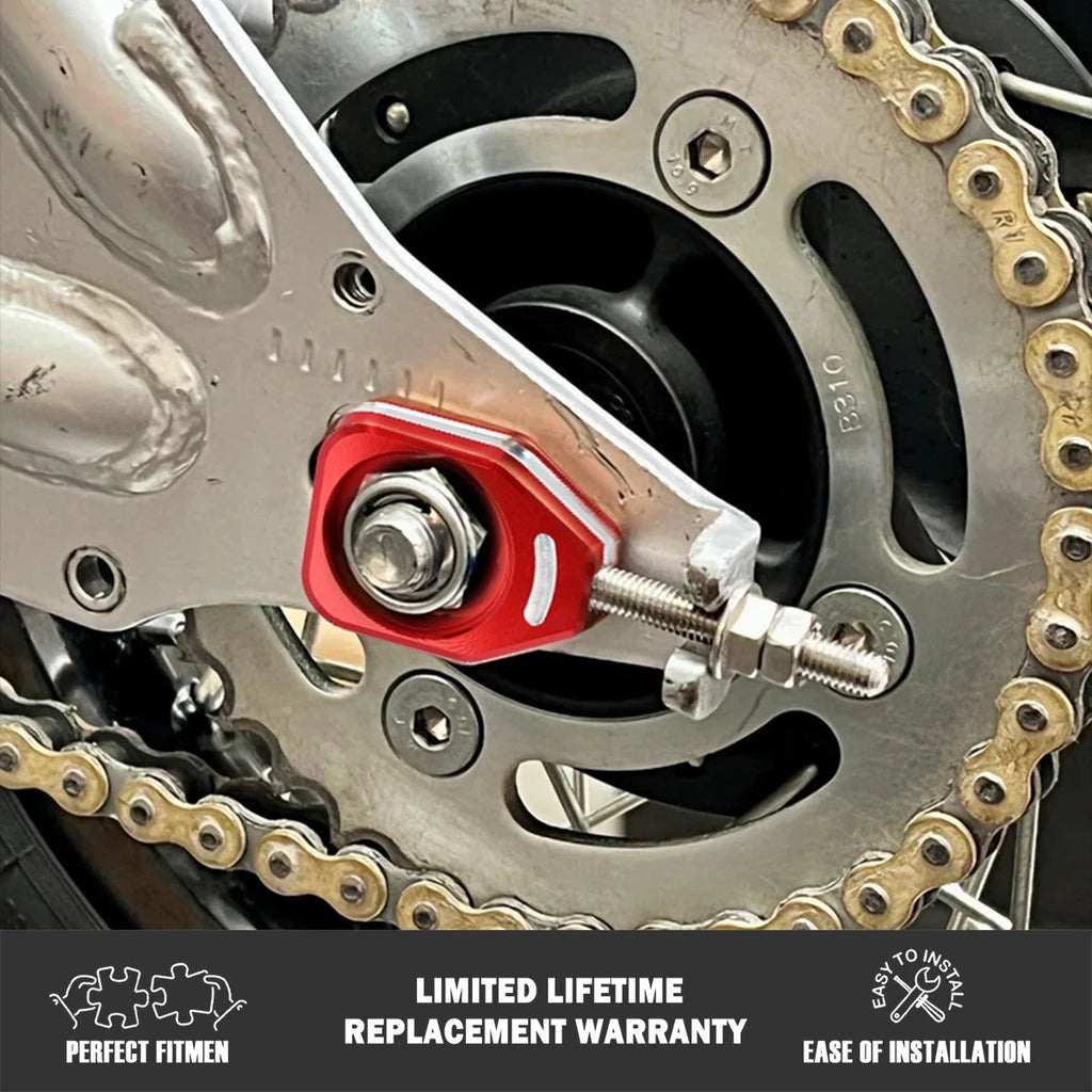 Motorcycle Rear Chain Adjuster Tensioner Red For HONADA All CRF110 2013-2023 ST