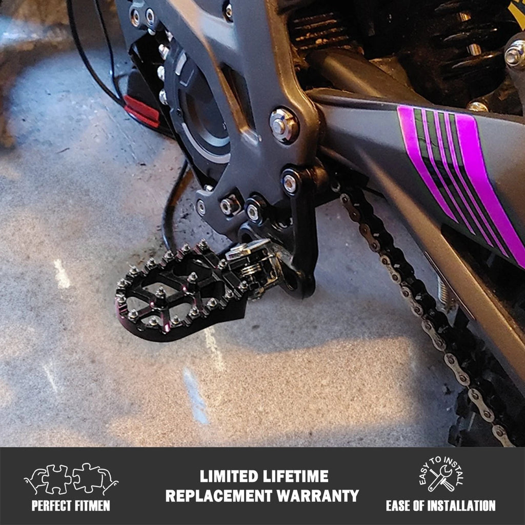 Black Aluminum Footpegs Foot Peg For Sur-ron Surron Ultra Bee 2023 2024 ST