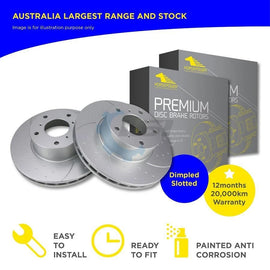 Dimpled Slotted Front Rotors suit Subaru Impreza Forester Liberty Outback BRZ...