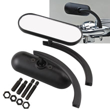 Load image into Gallery viewer, Black Motorcycle Mini Oval Rearview Mirrors for Harley Sportster Dyna Softail ST
