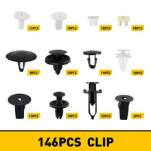 Load image into Gallery viewer, 146x Car Trim Clips Retainer Bumper Rivets Panel for Fasteners Push Mazda Toyota
