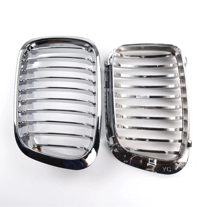Chrome Front Kidney Mesh Grille Grill For BMW E46 3 Series 4 Door Sedan 98-01